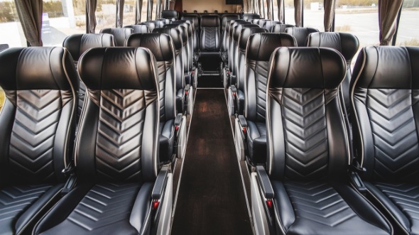 54 passenger charter bus inside terre haute