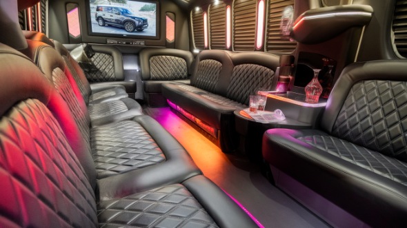 party bus rental interior greenwood