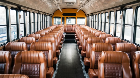 school bus rental interior fishers