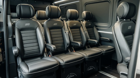 sprinter van with driver inside anderson